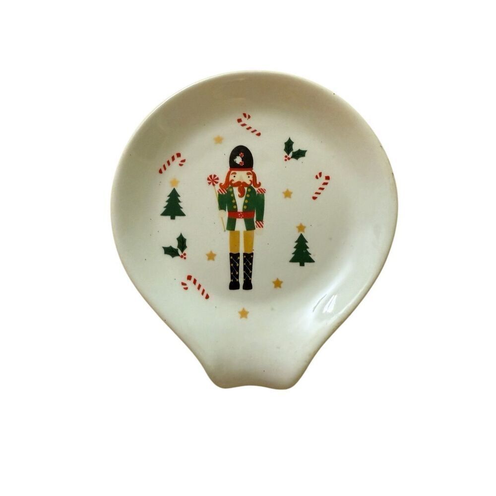 Holiday Nutcracker Christmas Decor Spoon Rest 4.92”‎ x 5.51”x 0.91”